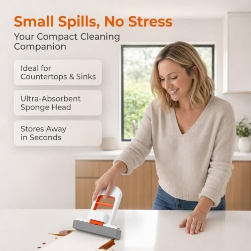 Self Squeeze Mini Sponge Mop, Foldable Small Mop - Image 2
