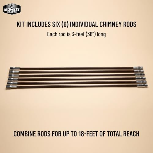 Midwest Hearth Fiberglass Chimney Sweep Rod Kit - Image 2