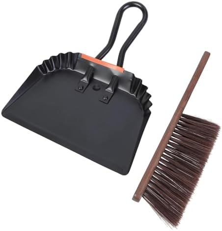 Metal Large Heavy Duty Dustpan and Broom Brush Set Handheld Tool Kits - Image 7
