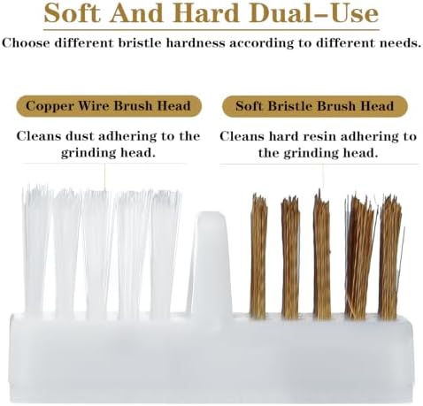 6Pcs Nail Cleaner Brush, Nail Drill Bit Wire Cleaner Brush - Image 4