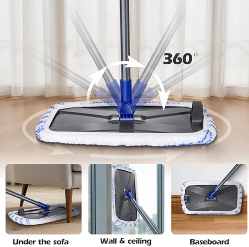 Hardwood Floor Mop, Extended Large Flat Floor Mop - Image 3