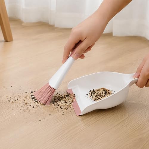 GeeRic Mini Dustpan and Brush Set, Dust Pan Broom Pink - Image 7