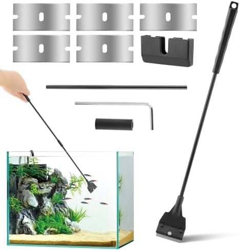 21" Aquarium Scraper Cleaner, Fish Tank Glass Cleaner by Unknown