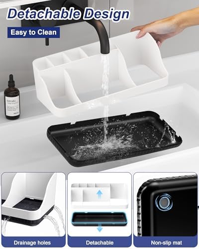 Bathroom Counter Organizer and Storage, 7 Slots Detachable Toothbrush Holders - Image 3