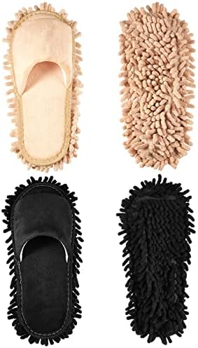 Jecery 2 Pairs Microfiber Cleaning Mop Slippers by Jecery