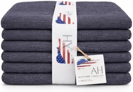 Ameri-Homes Premium Microfiber Cleaning Cloths 12 x 12 Inches, 400 GSM by Ameri-Homes