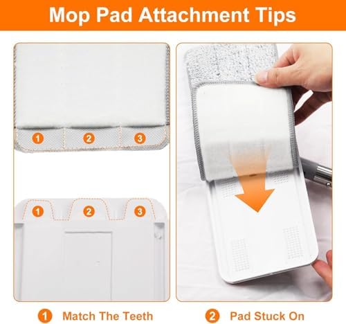 Mop Pads Mop Head Refill Washable Wet/Dry Mops Flat Compatible - Image 4