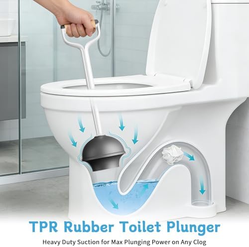Sellemer Toilet Brush and Plunger Set, Curved Head - Image 3