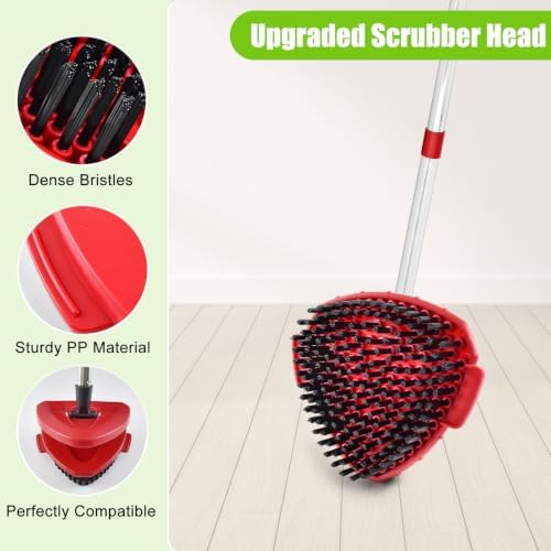 Mop Heads Spin Mop Handle Brush & Base Set Compatible - Image 4