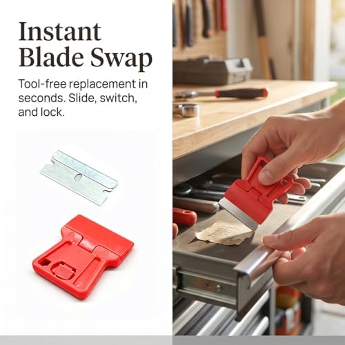 4PCS Razor Blade Scraper Tool Set, Mini Plastic Sticker Decal Residue Remover - Image 5