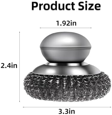6 Pcs Steel Wool Scrubber Stainless Steel Scrubber - Image 2
