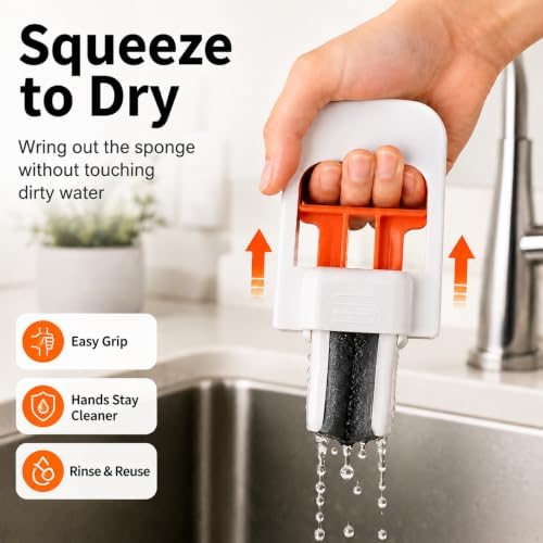 Self-Squeezing Mini Mop, Portable Foldable Handheld Mop - Image 4
