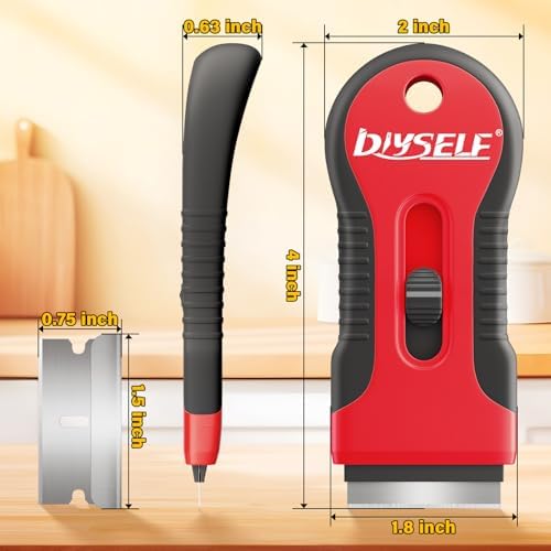 DIYSELF 2 Pack Razor Scraper, Glass Stove Top Scraper - Image 6