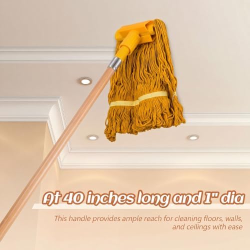Barydat 10 Pack 40 Inch Lacquered Wood Broom Handle Bulk - Image 6