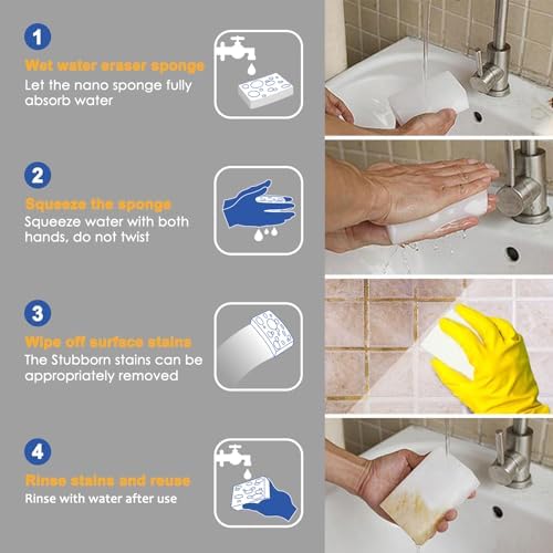 50 Pack Melamine Sponges, Magic Sponge Eraser, Durable Multi-Purpose Premium - Image 3