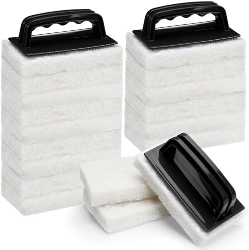 Maxdot 18 Pcs Handled Bath Scrubber Sponge Scrub Pad by Maxdot