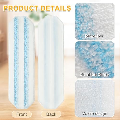Mop Pads for OCedar H2prO Flat Mop System, 6 Pack Mop Heads Replacements for - Image 3