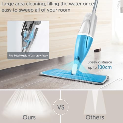 Hardwood Floor Mops for Floors Cleaning: Spray Mop Wet Dry Mops Refillable - Image 5