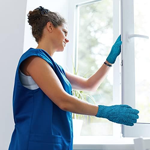 Bencailor 4 Pairs Microfiber Dusting Gloves Washable Reusable Cleaning Gloves - Image 2