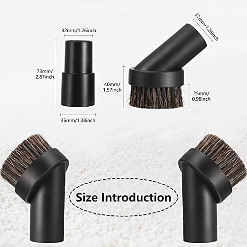 Honoson 3 Pcs 25 mm Vacuum Brush Attachment Round Dust Brush - Image 3