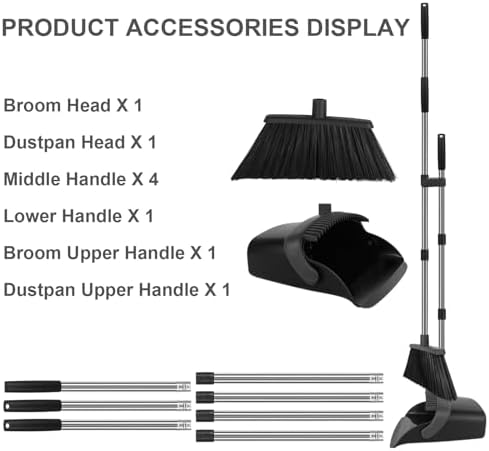 Black Broom and Dustpan Combo Set - Image 5