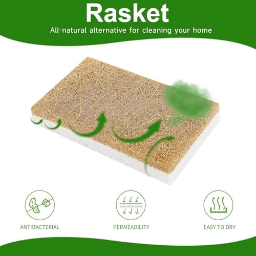 10 Pack Biodegradable Natural Sponges Kitchen - Image 3