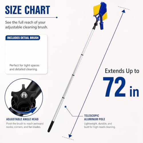 6FT Corner Cobweb Duster, Spider Web Brush - Image 2