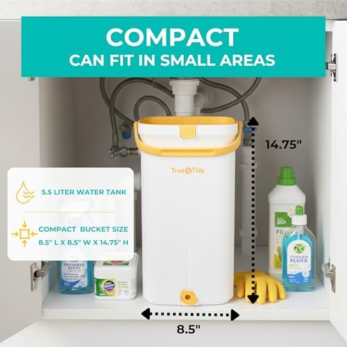 True & Tidy Flat Mop & Bucket Pump System w/Clean & Dirty Water Separation - Image 3