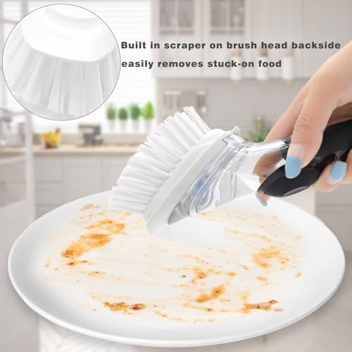 6 Pack Dish Brush Refills for OXO/RIMAY Soap Dispensing Dish Brush - Image 3