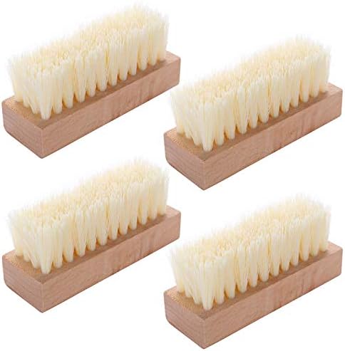 4 Pack Nail Brush for Cleaning Fingernail, Wooden Hand Nail Scrub Brush by LoveBB