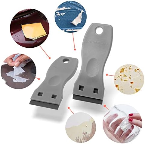 FOSHIO 2PCS Plastic Razor Blade Scraper Tool and 100PCS Plastic Blades - Image 5