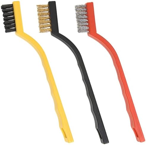3-in-1 Wire Brush Set – Steel, Brass & Nylon Brushes by Mechra
