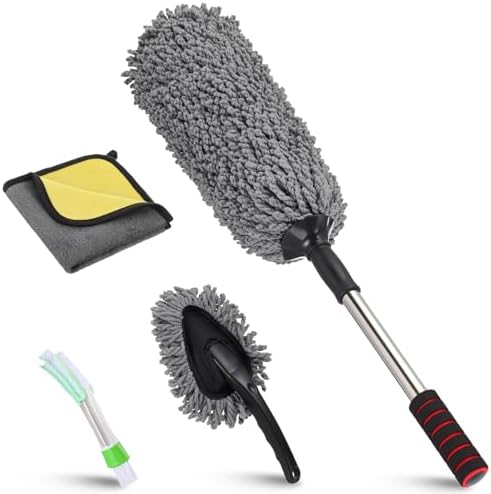 Lounsweer 4 Pcs Large Car Duster Set, Microfiber Dust Cleaning Sets by Lounsweer