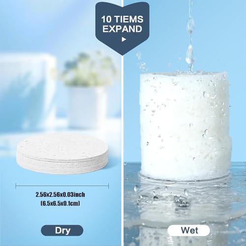 60-Count Compressed Facial Sponges Natural Cellulose - Image 4