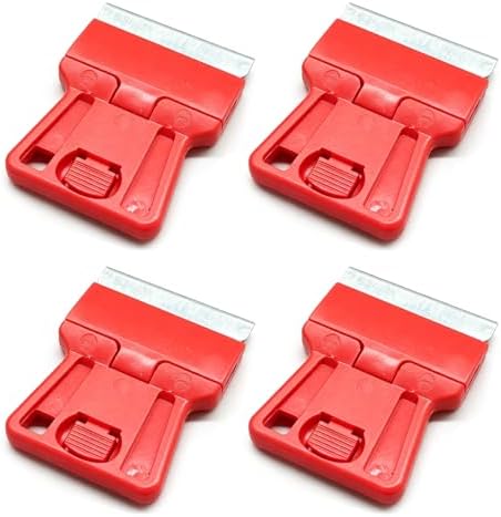 4PCS Razor Blade Scraper Tool Set, Mini Plastic Sticker Decal Residue Remover by Unknown