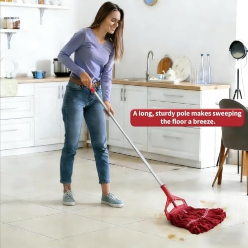 Mop Handle Commercial Heavy Duty Commercial Mop Handle Mop Pole & Mop Stick - Image 6