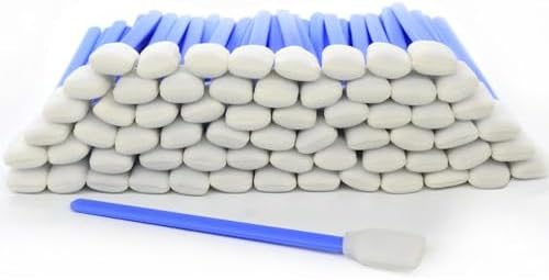 Wellgler's Foam Cleaning Swabs，Dust-Free Cleaning Sponge Tip Swabs by DisposableOralSwabs