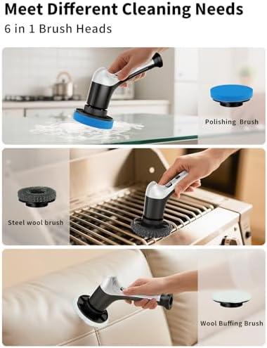 Electric Spin Scrubber, Cordless Handheld Cleaning Brush - Image 7