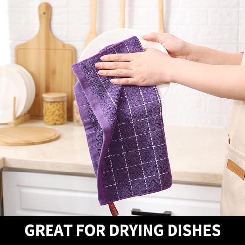 Homaxy 100% Cotton Terry Kitchen Dish Cloths, 8 Pack - Image 4