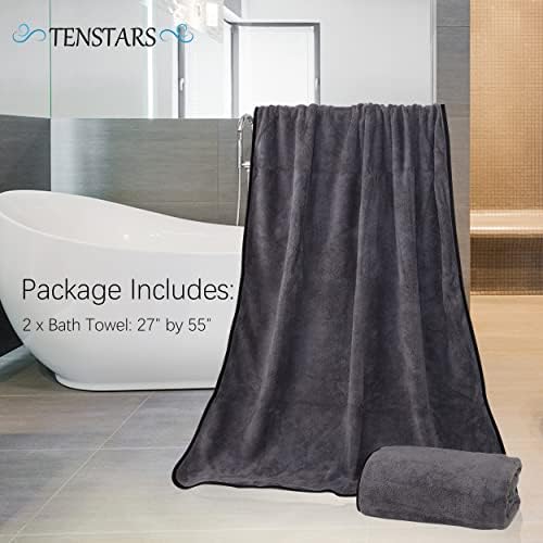 TENSTARS Silk Hemming Bath Towels - Image 2
