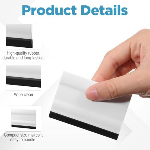 Amabro 3Pcs Mini Rubber Squeegee 3 Inch Small Handheld Window Scraper - Image 7