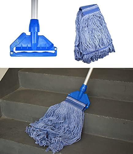 Mop Head Replacement Commercial Heavy Duty String Blue Wet Mop Heads - Image 6