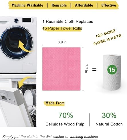 MoLKENE Swedish Dishcloths for Kitchen, 6 Pack Reusable Paper Towels - Image 4
