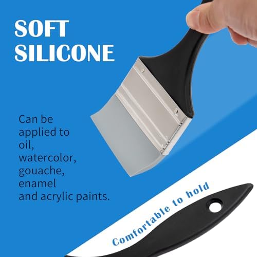 Falling in Art 5Pcs Silicone Paint Brush Set, Flat Shaped Painting Tool - Image 5