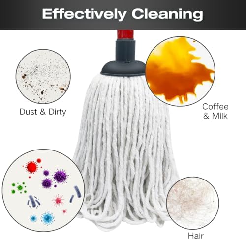 Cotton String Screw on Mop Replacement Head Compatible - Image 5
