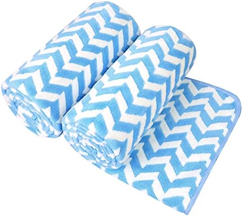 JML Microfiber Bath Towels, 2 Pack, Chevron Blue by JML