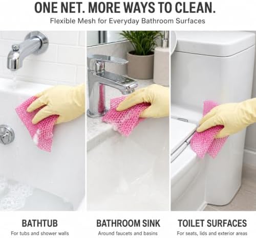 OliviaTree 5 Pack Dish Washing Net Cloths, Quick Dry Mesh Net Scourer Pads - Image 6