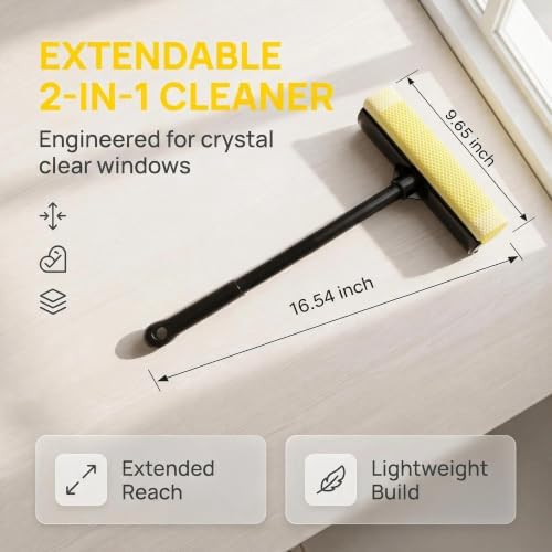 Car Squeegee 2 in 1, Sponge Scrubber & Wiper - Image 2