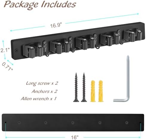 OUTNILI Mop and Broom Holder Wall Mount - Image 6
