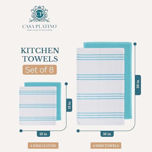 Casa Platino Kitchen Towel Set 8 Pc - Image 2